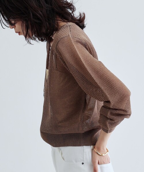 「GALLEST」 カーディガン 38 ベージュ レディースの画像4