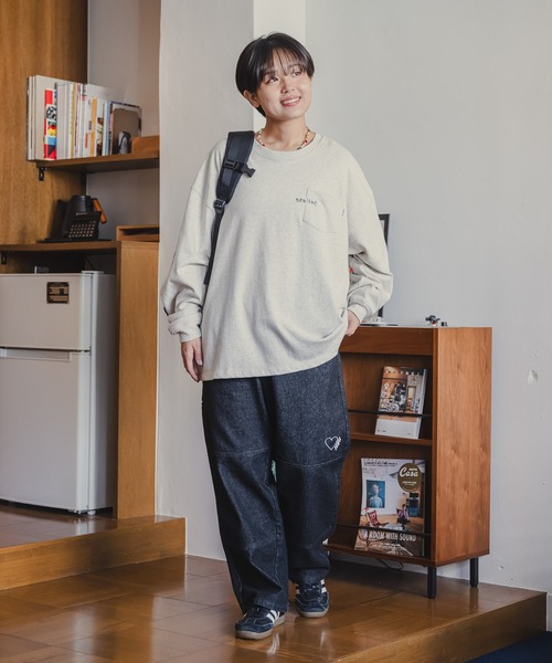 「kaoyorinakami」 長袖Tシャツ X-SMALL ブラック メンズ_画像9