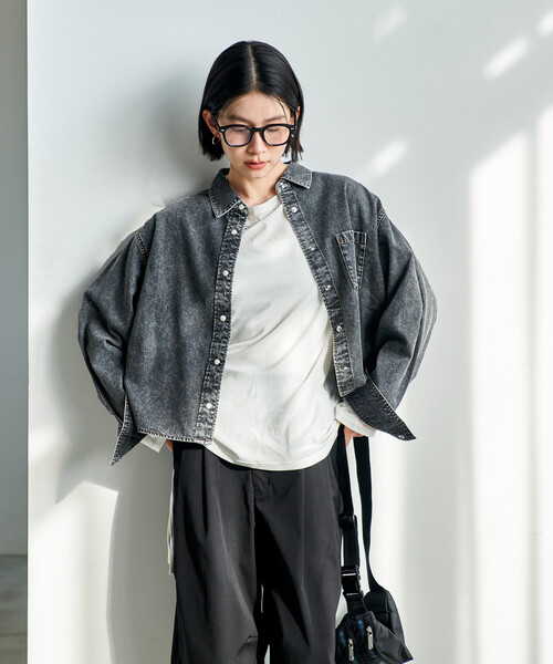 freaks store デニムシャツ s□フリークスストア/FREAKS STORE 七分袖デニムシャツ/ウエスタン