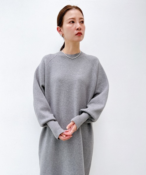 「y/m」 長袖ワンピース FREE 杢グレー レディース_画像4