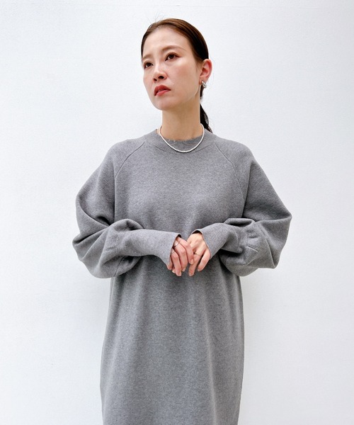 「y/m」 長袖ワンピース FREE 杢グレー レディース_画像5