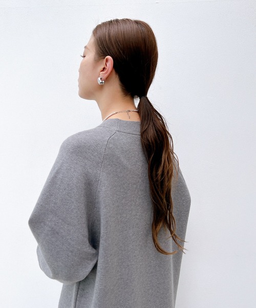 「y/m」 長袖ワンピース FREE 杢グレー レディース_画像7