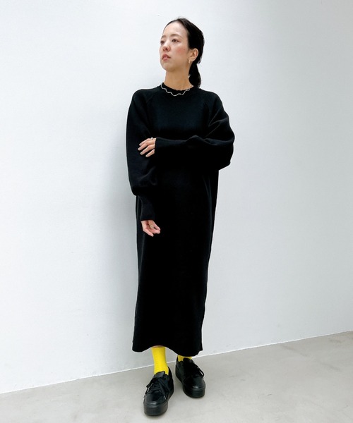 「y/m」 長袖ワンピース FREE 杢グレー レディース_画像9