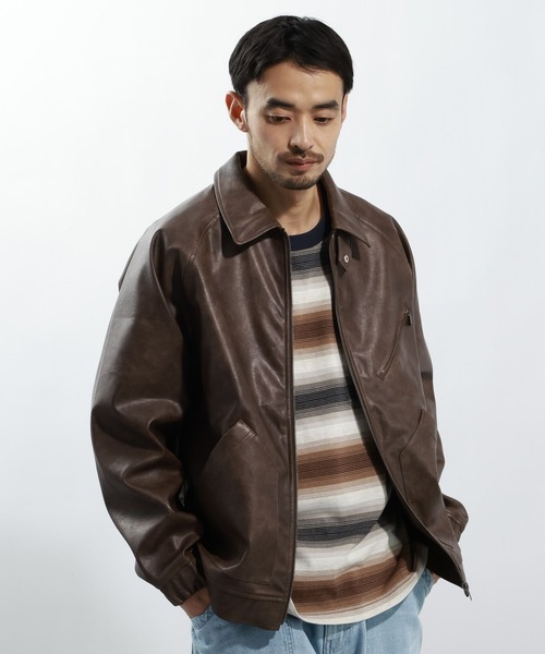 【新品未使用】BAYFLOW アウター　Lサイズ BAYFLOW（ベイフロー） ブルゾン アウター フェイクレザージャケット