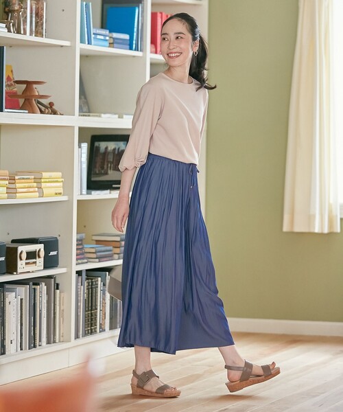 「ANY」 イージーパンツ 1 ブルー レディース_画像4