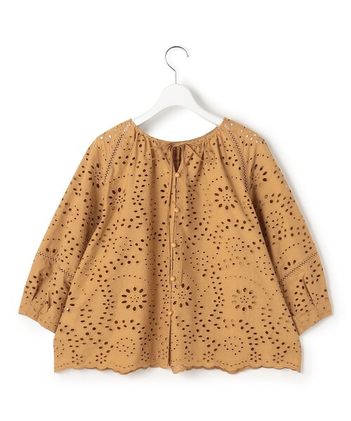 23区（ニジュウサンク） ブラウス シャツ カットワークエンブロイ 