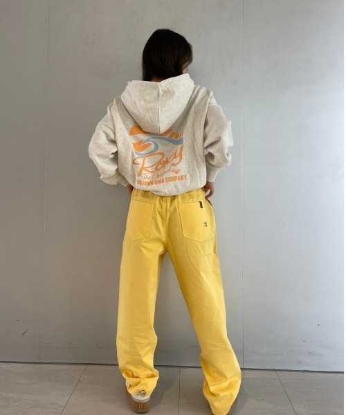 「ROXY」 プルオーバーパーカー MEDIUM グレー レディース_画像6