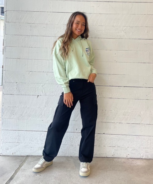 「ROXY」 プルオーバーパーカー MEDIUM グレー レディース_画像9