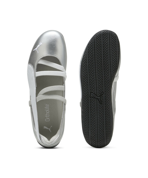 「PUMA」 シューズ 24.0cm シルバーグレー レディースの画像
