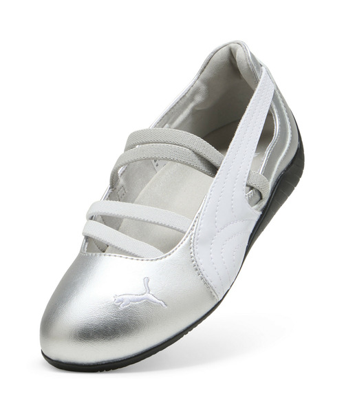 「PUMA」 シューズ 24.0cm シルバーグレー レディースの画像