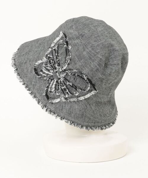 ANNA SUI（アナスイ） 帽子 ハット デニムバタフライクロッシェ