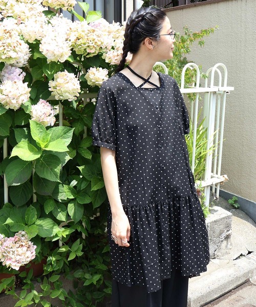 fig london フィグロンドン washer rompers fig London（フィグロンドン） ワンピース _CottonCupra lawn mini