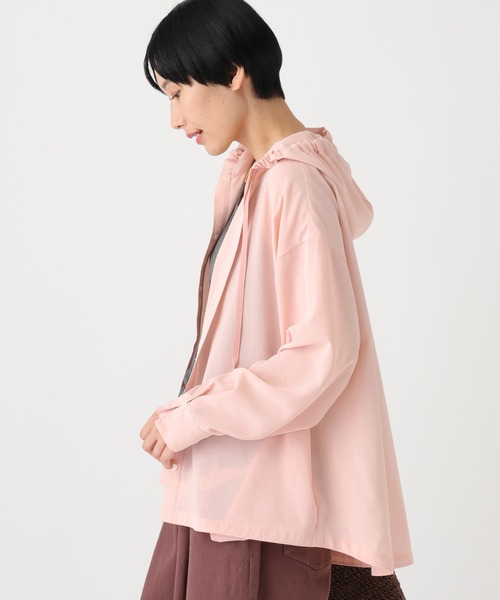 ブラウス シャツ 「イージーケア」アイロンいらずフードシャツ/659651 レディースの画像