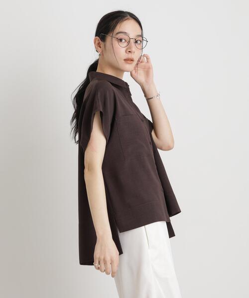 ブラウス シャツ メランジドライ ポケットシャツ(セットアップ可) レディースの画像