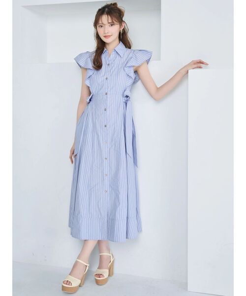 dazzlin（ダズリン） ワンピース 半袖 ステッチワークコルセットシャツ
