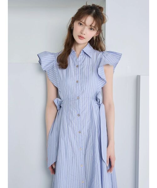 dazzlin（ダズリン） ワンピース 半袖 ステッチワークコルセットシャツ