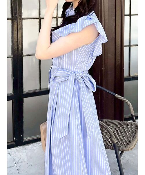 dazzlin（ダズリン） ワンピース 半袖 ステッチワークコルセットシャツ