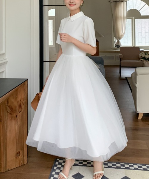 BIRTHDAY BASH（バースデーバッシュ） ワンピース 半袖 TULLE DOCKING