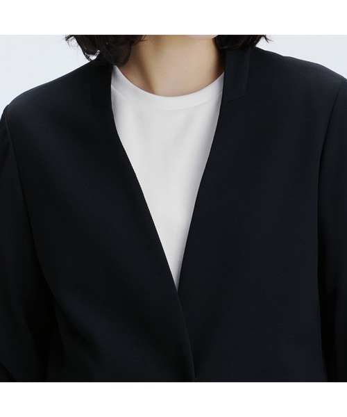 「AOYAMA」 「AnchorWoman」ノーカラージャケット M ネイビー レディース_画像8