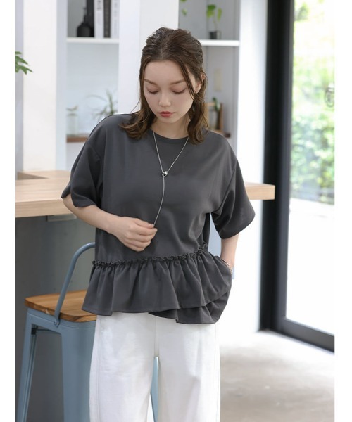 美品✨ DRIES VAN NOTEN アシンメトリー Tシャツ フリル fifth（フィフス） tシャツ アシンメトリーフリルデザインプルオーバー
