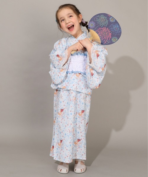 ハッピー子育てさん専用　新品　ミキハウス　140〜150 浴衣　日本製 MIKI HOUSE（ミキハウス） 浴衣 花火柄浴衣 キッズ 子供 女の子