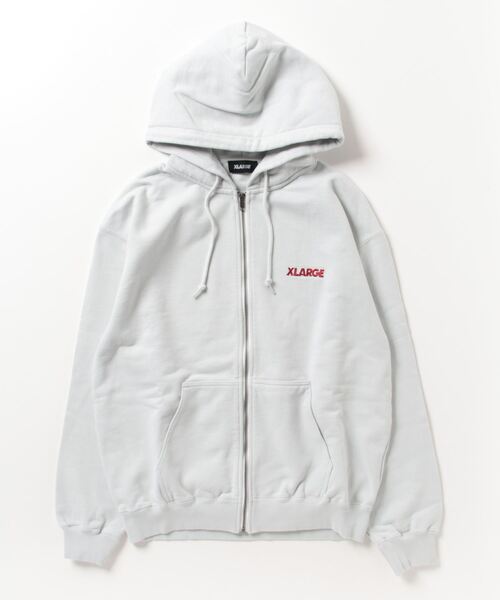 XLARGE グレー ジップアップパーカー XLARGE（エクストラ ラージ） ジップアップパーカー L グレー メンズ
