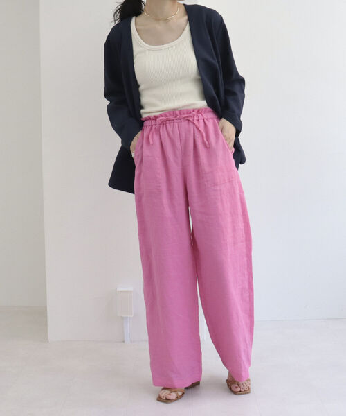 「fredy emue」 イージーパンツ 38 グリーン レディース_画像5