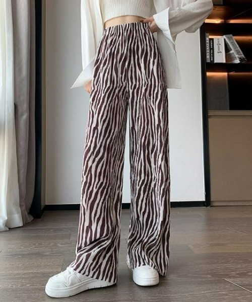 ワイドパンツ パンツ レディース ゼブラ柄 : ZOZOTOWN Yahoo!店 - 通販