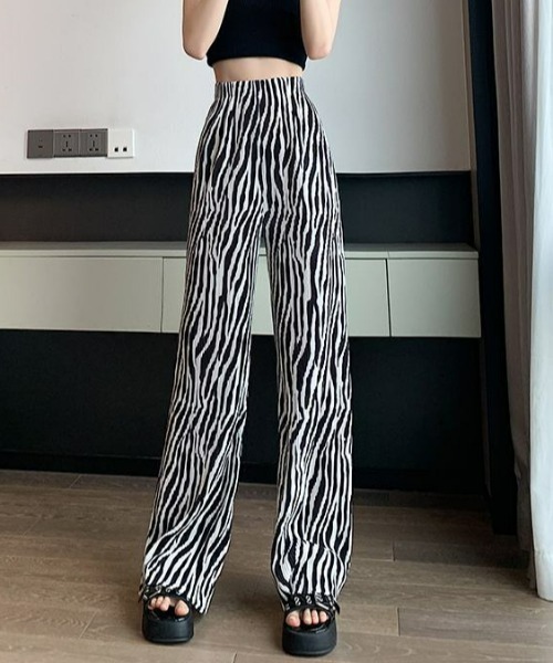 ワイドパンツ パンツ レディース ゼブラ柄 : ZOZOTOWN Yahoo!店 - 通販