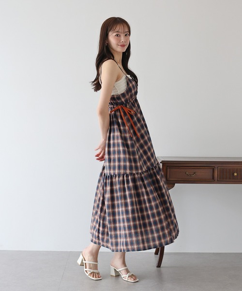 「BLUEEAST」 キャミソールワンピース MEDIUM ブラウン レディース_画像2
