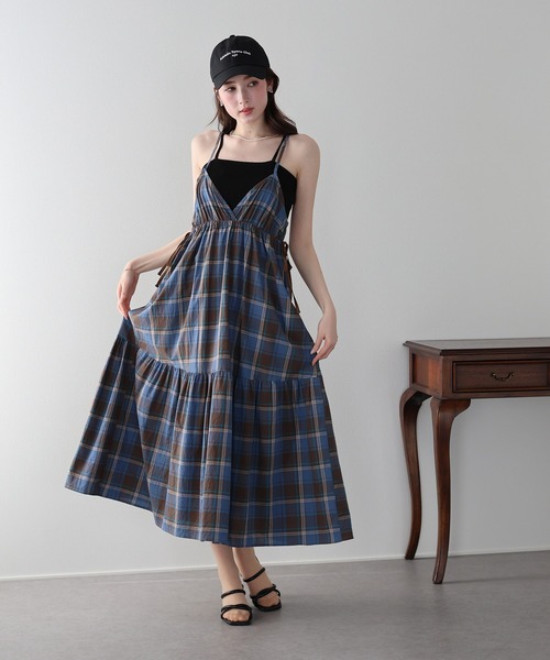「BLUEEAST」 キャミソールワンピース MEDIUM ブラウン レディース_画像5