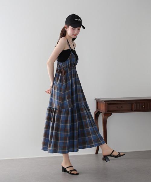 「BLUEEAST」 キャミソールワンピース MEDIUM ブラウン レディース_画像7