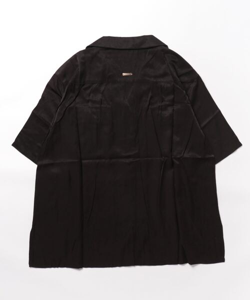 「CHIC STYLE」 「SMILELAND」7分袖シャツ 5L ブラック レディース_画像3