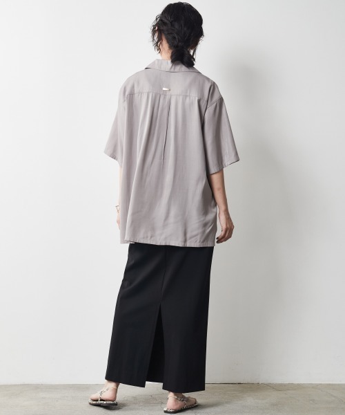 「CHIC STYLE」 「SMILELAND」7分袖シャツ 5L ブラック レディース_画像6
