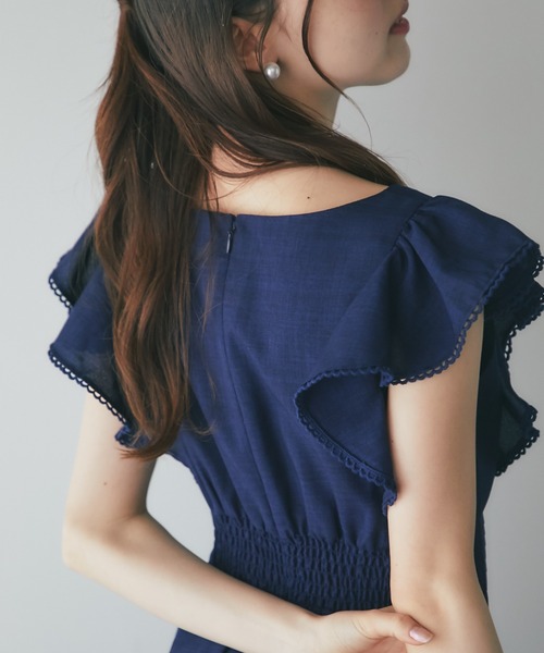 「tocco closet」 半袖ワンピース M ラベンダー レディース_画像2