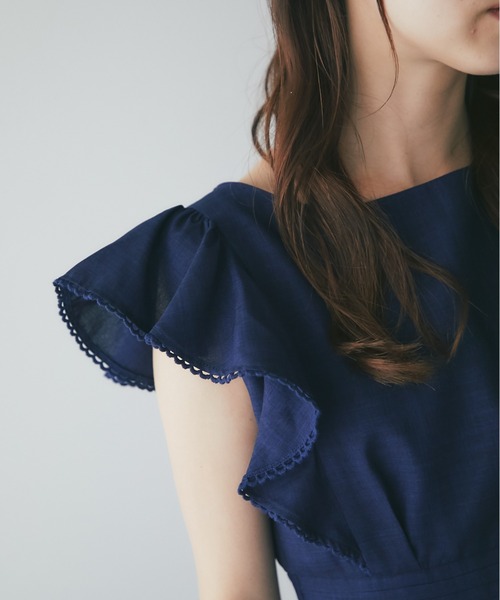 「tocco closet」 半袖ワンピース M ラベンダー レディース_画像3