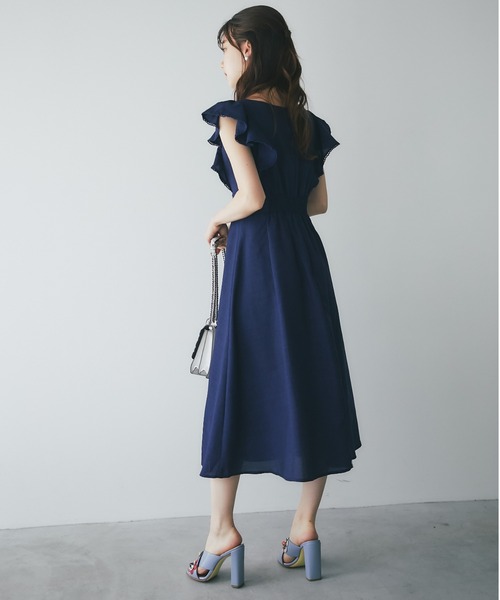 「tocco closet」 半袖ワンピース M ラベンダー レディース_画像7