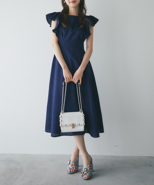 「tocco closet」 半袖ワンピース M ラベンダー レディース_画像8