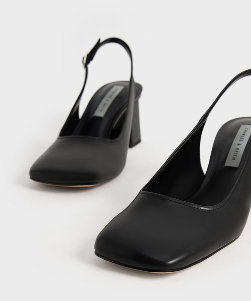 CHARLES ＆ KEITH パンプス スクエアトゥ ブロックヒール