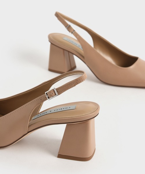 CHARLES ＆ KEITH パンプス スクエアトゥ ブロックヒール