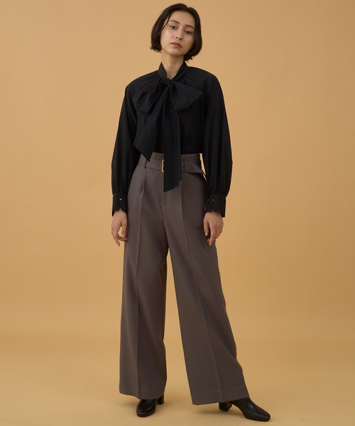 パンツ ウールチョウゴウセンワイドパンツ レディース : 67015268  