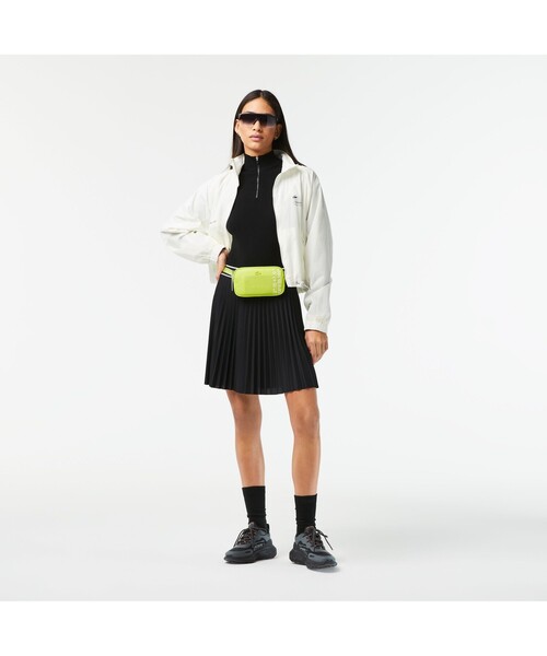 ラコステ　ハーフジップニット　ハイネック ラコステ LACOSTE ハーフジップハイネックセーター （ブラック