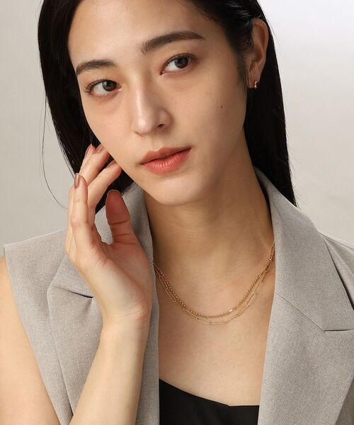 美品】COCOSHNIK K10カットビーズロングネックレス COCOSHNIK