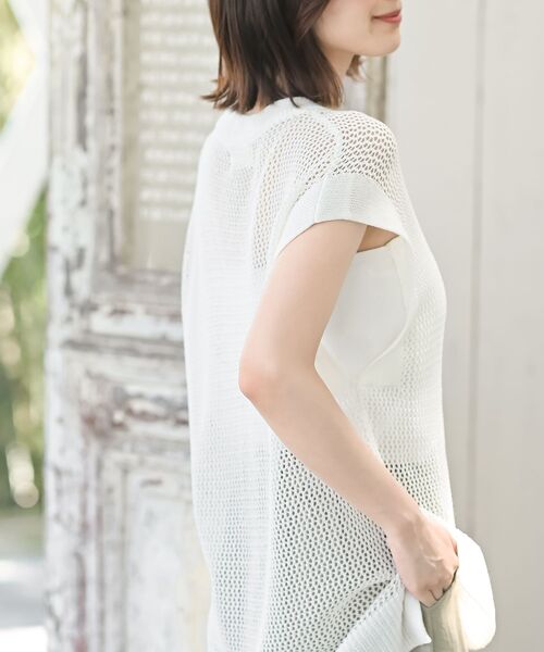 【専用です】エムズグレイシー　ニットベスト　ジレ　サイズ38　美品 r・p・s ベスト ジレ 透かしメッシュ柄ニットベスト レディース