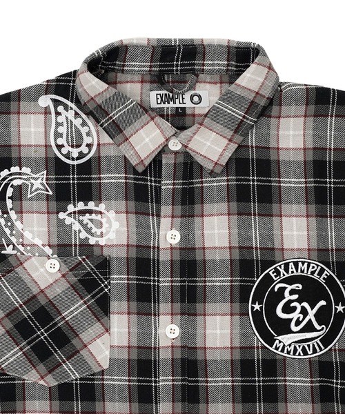 EXAMPLE  シャツ サイズXXL EXAMPLE（エグザンプル） シャツ EXAMPLE EX CHECK BIG SILHOUETTE S/S