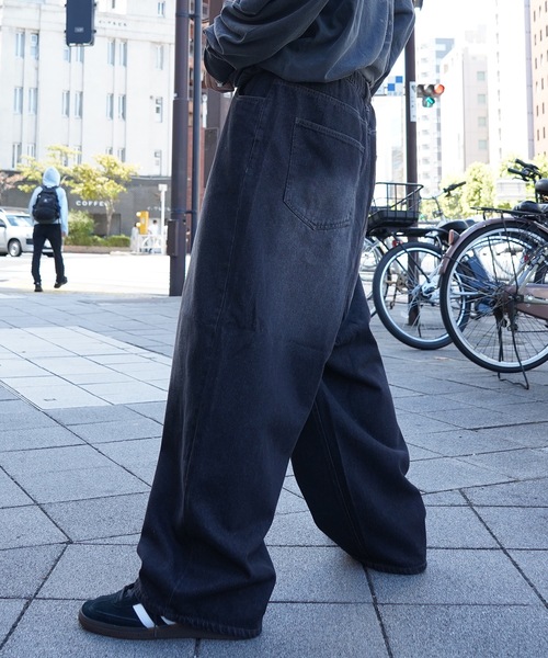 レトロデニム S~XL ワイドレッグ ビンテージ加工 2color 505ZX ルーズストレート ヴィンテージ デニムパンツ ジーンズ