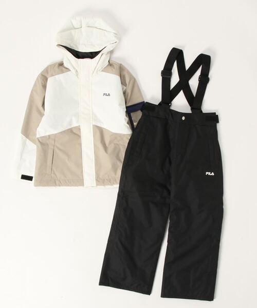 FILA（フィラ） スノーウェア 子供用 上下セットブランド ロゴ サイズ