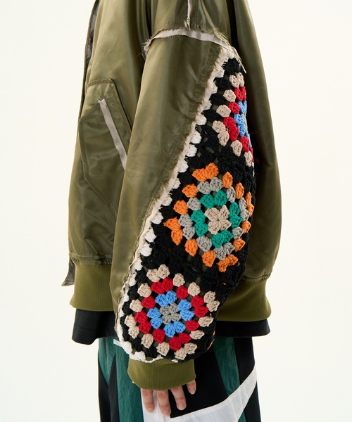 ma1 ma-1 CROCHET SLEEVE MA-1 -AW- メンズ レディースの画像