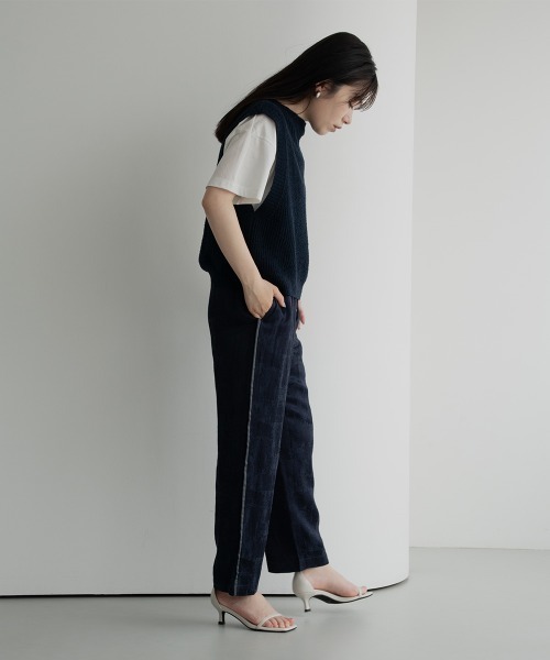 sail パンツ 「sail」ジャガードパンツ 小柄さん向け「低身長