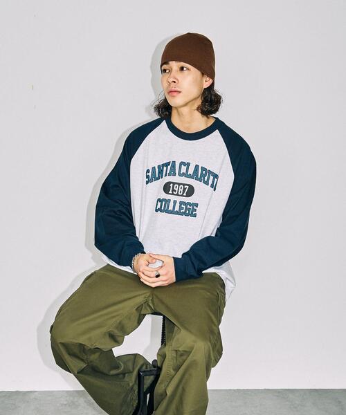 WEGO tシャツ WEGO/ラグラングラフィックBIGロンT メンズ